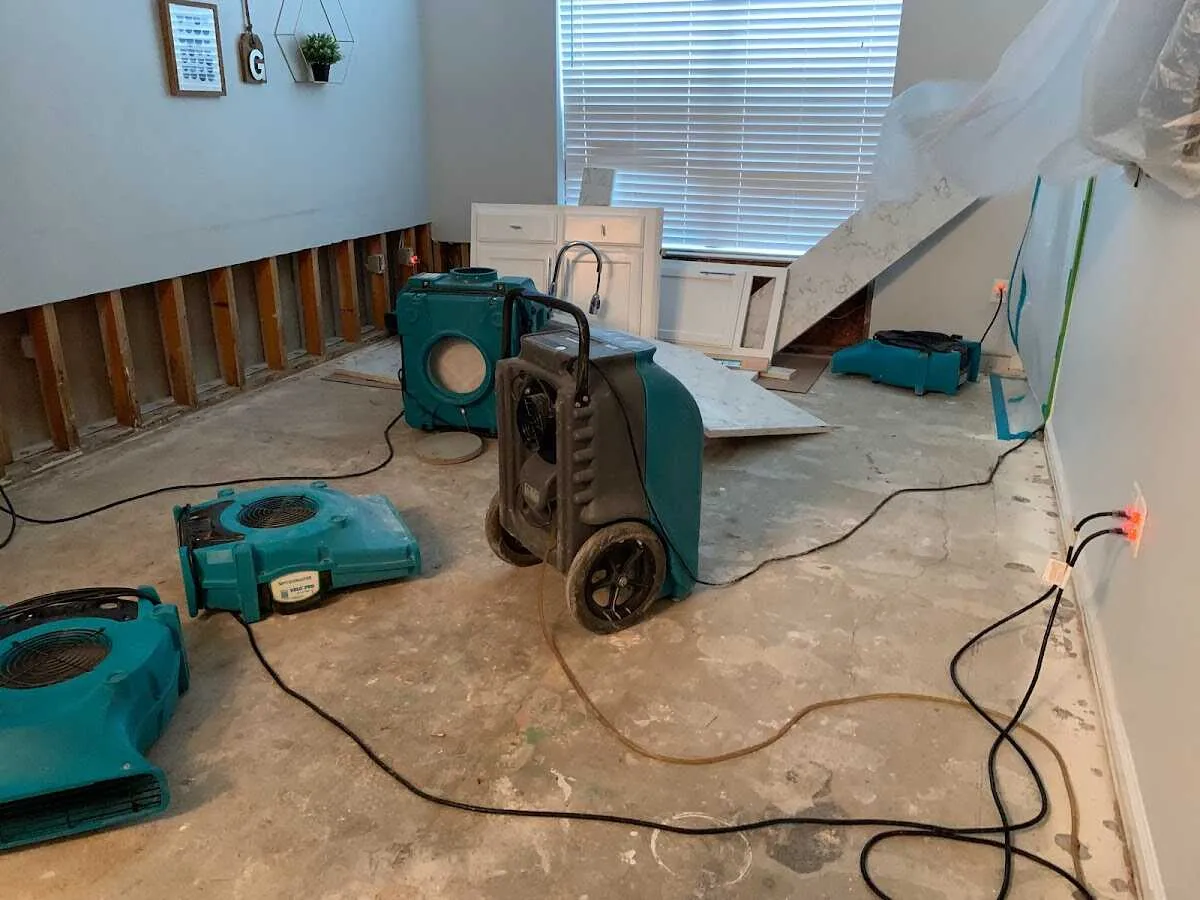 Dehumidifier in flood-cut room for Water Extraction & Removal in DeFuniak Springs
